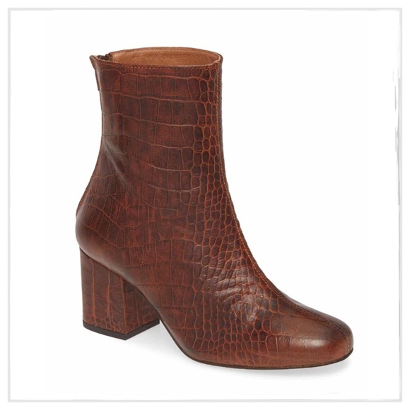 Free People Croc Embossed Cecile Booties - Picture 5 of 7
